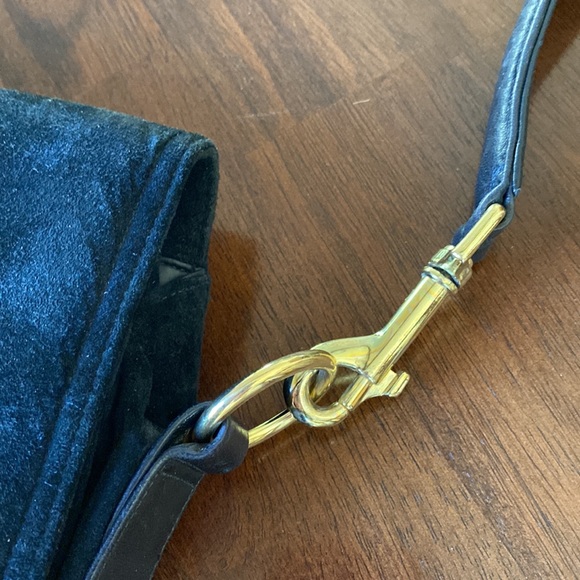 Vintage Black Suede and Pleather Bag - Picture 5 of 6